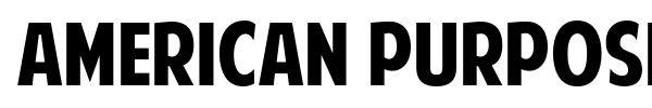 American Purpose font preview